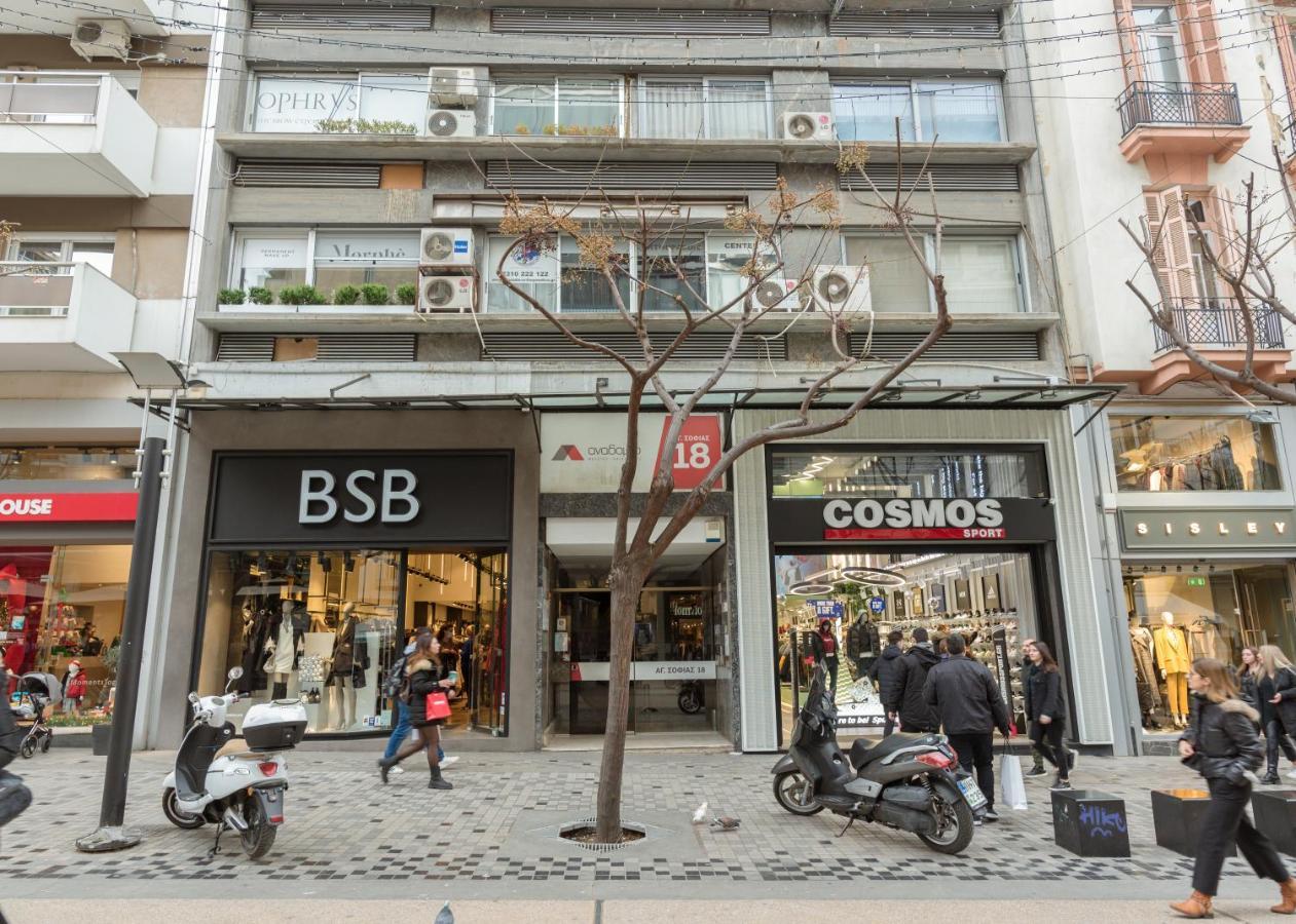 Ag.Sofias Pedestrian Area Luxury Ap. & Big Balcony Apartment Tesalonika Bagian luar foto